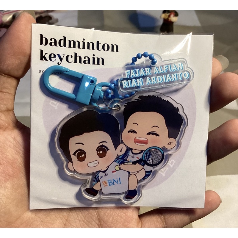 [ badminton keychain ] fajri — fajar alfian / rian ardianto