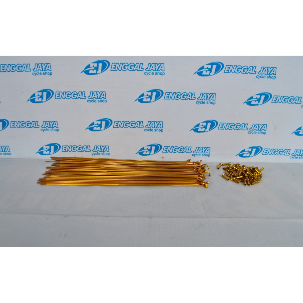 Jari Jari Ruji Sepeda MTB 262mm 72 Pcs - Spoke Sepeda 14G X 262 Warna Gold Emas