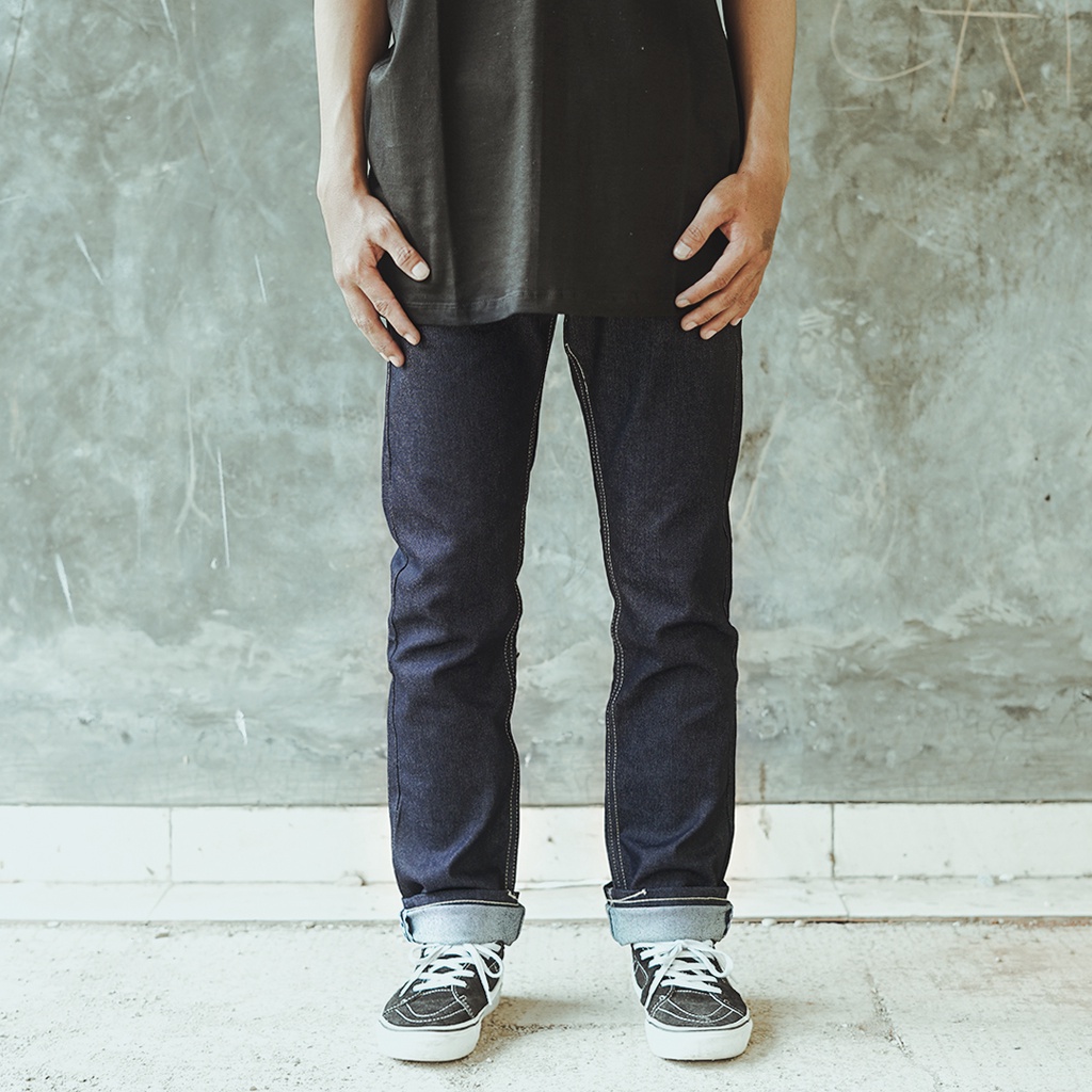 Whoopculture "Schomburgk's" Deep Indigo Checkerboard Accent 13.5oz Denim