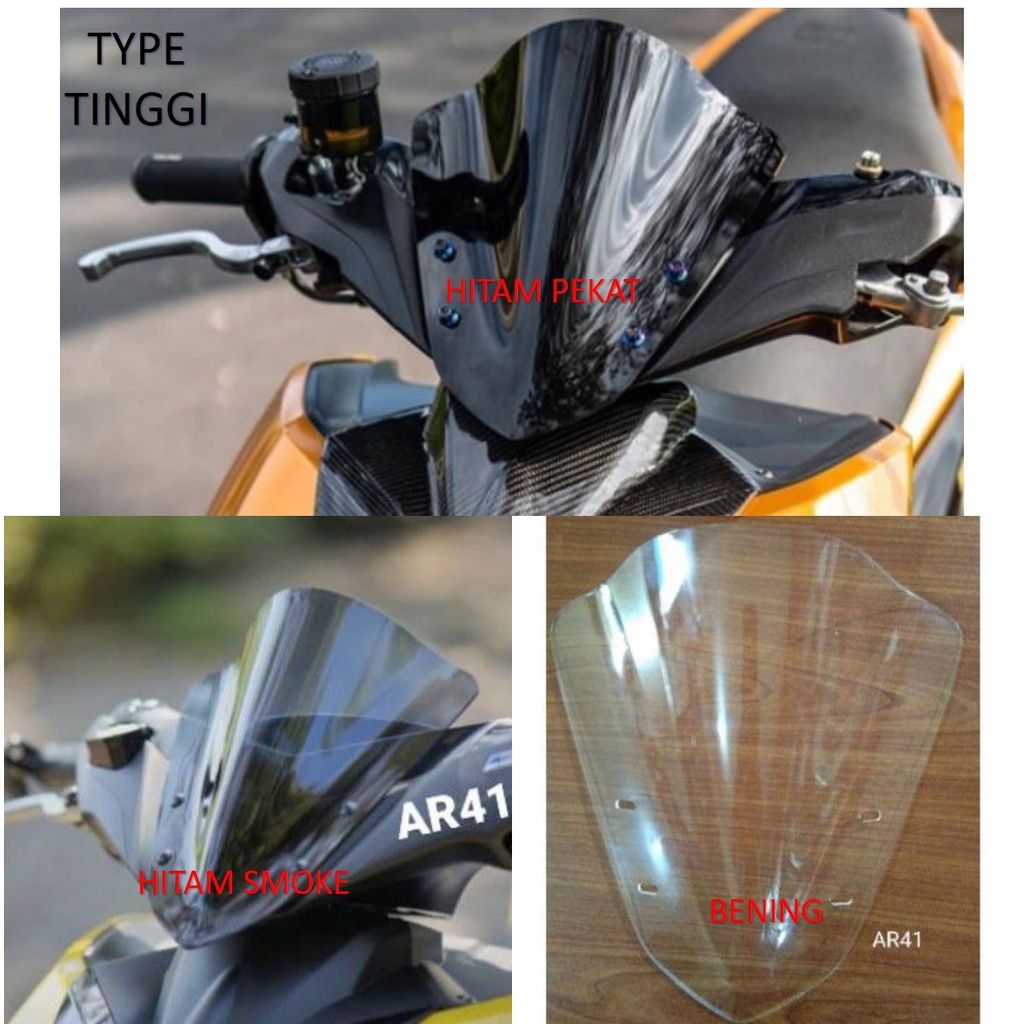 VISOR YAMAHA AEROX WINDSHIELD AEROX OLD and NEW BAHAN TEBAL 3MM