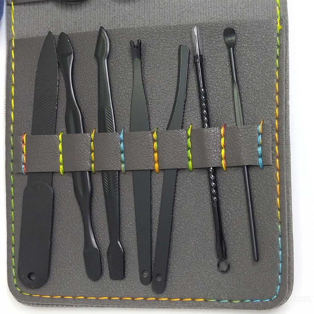 Set Gunting Kuku Manicure Nail Pedicure Kit 12in1 Potongan Kuku Kaki Komplit Menikur Pedikur Alat Potong Catutan Jenggot Menicure Pedicure