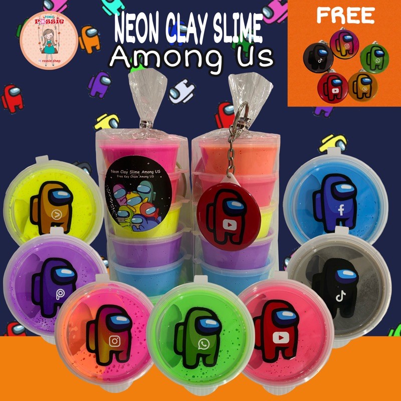 Neon Clay Slime Set/Slime Original/Slime Tofu/Slime Variasi Set/Slime Neon/Slime Original/Slime Mura