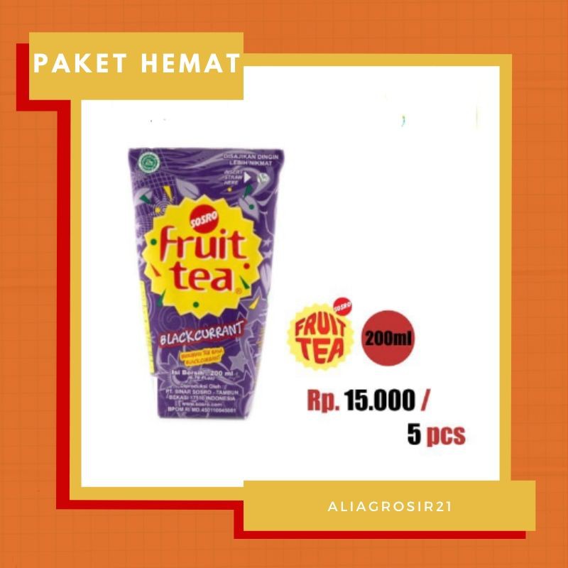 

Fruit Tea 200 ml Paket Hemat (isi 5)