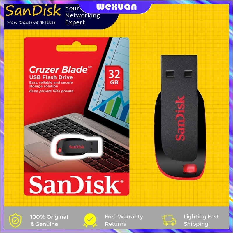 Jual Memory Stick Cruzer Blade Flash Disk Usb 2.0 Kapasitas 64gb/128gb