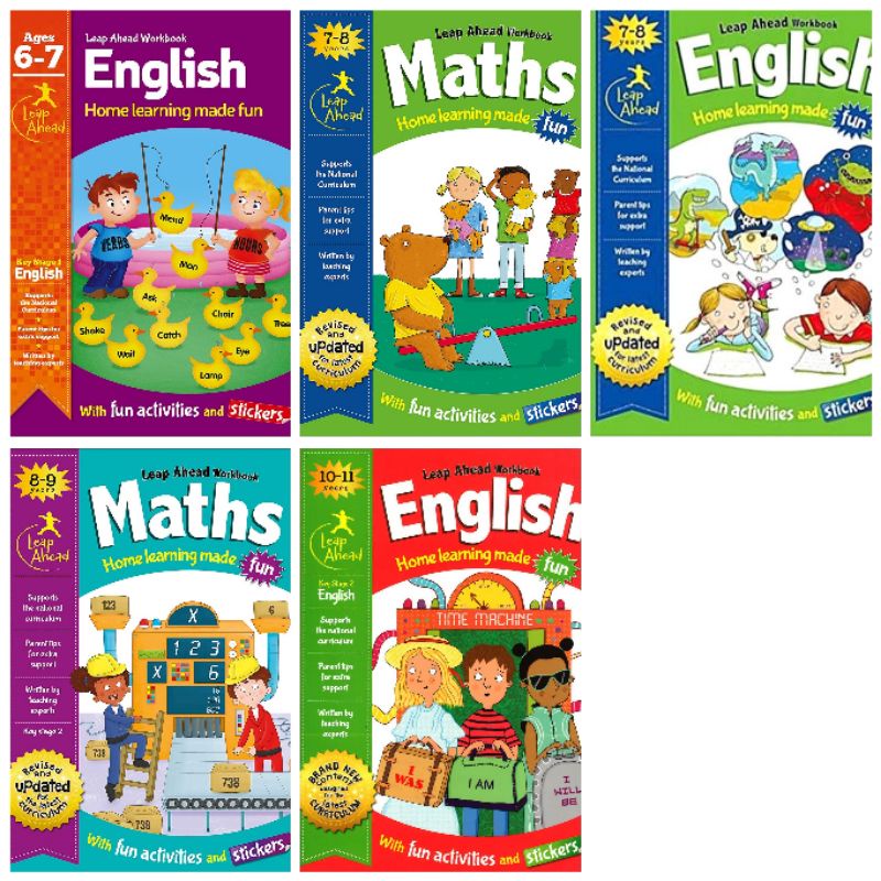 

English & Maths Leap Ahead Workbook 6-7, 7-8, 8-9, 10-11 years Book Sale