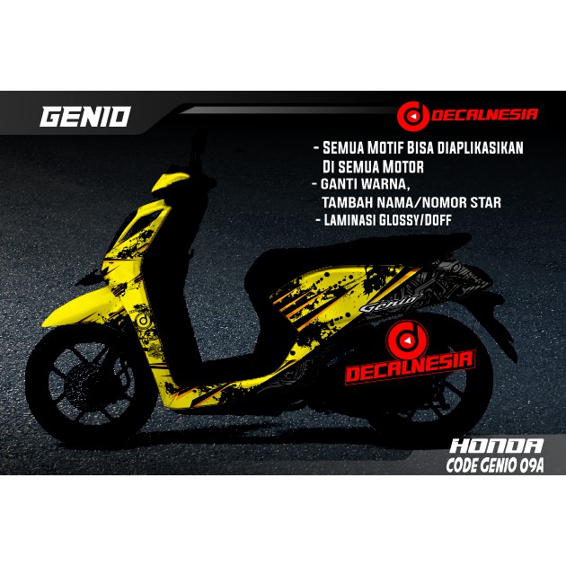 Custom Sticker Genio Decal Stiker Genio Decal Genio Stiker Motor Genio Stiker Genio Full Body