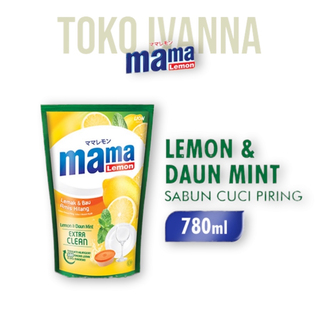 Mama Lemon Ekstrak Lemon &amp; Daun Mint Refill 780mL