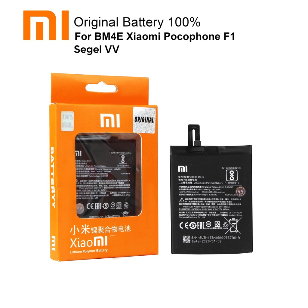 Baterai  Xiaomi Pocophone F1 Original 100% BM4E / Battery Original BM 4E Pocophone Ori Distributor