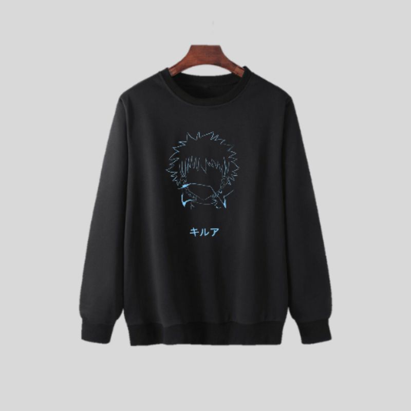 Jaket Hoodie Sweater Crewneck Anak Laki Laki Killua Anime Umur 9-12 Tahun