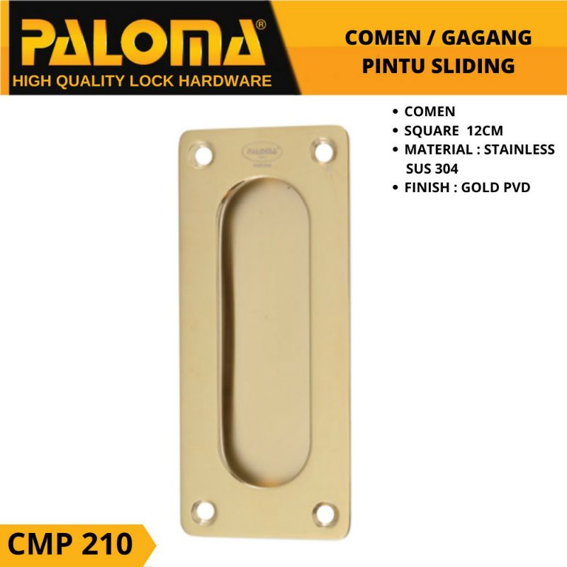 CMP 210 COMEN PALOMA HANDLE PINTU SLIDING HANDLE TANAM PINTU GESER HANDLE GOLD 12cm