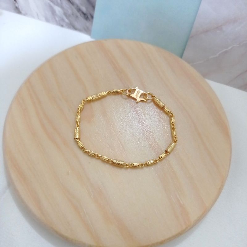 Gelang Anak panjang 12cm dan 13 cm / Bayi Titanium Lapis Emas 24k