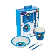 Baby Safe Set Meal 4 pcs Feeding Set Kado Bayi Perempuan &amp; Laki laki/Tempat Makan Set