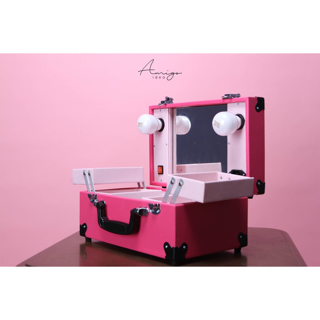 MUA Makeup Box / Makeup Case / Beauty Case (Small) with Light Bulbs