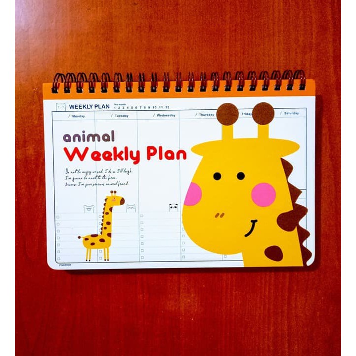 

Weekly Planner / Buku Tulis Agenda Diary Motif Animal