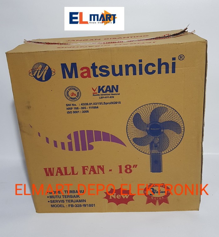 Kipas Angin  Besi Dinding Tembok Matsunichi Wall Fan 18 inch W1801 - W 1801