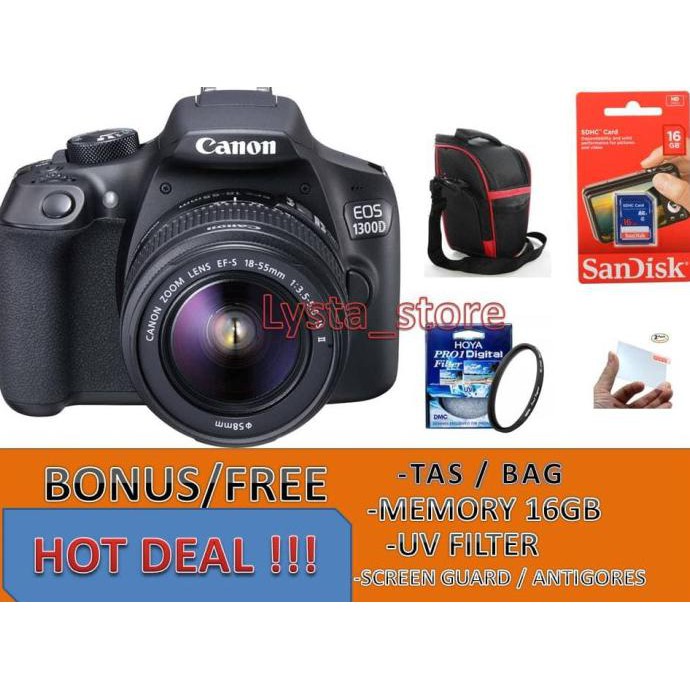 CANON EOS 1300D KIT 18-55MM / CANON 1300D /1300D murah