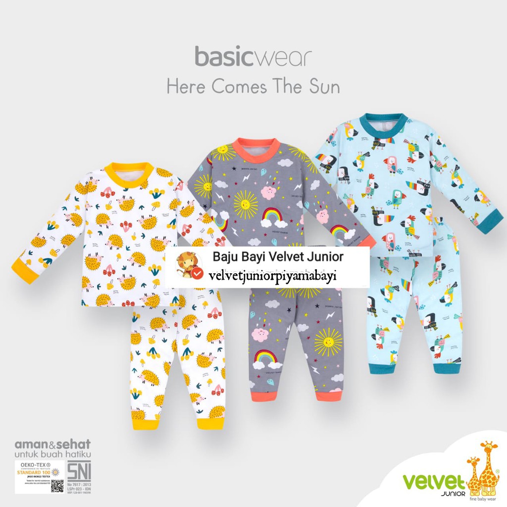 Velvet Junior Piyama Anak Ukuran Besar (3 Set)
