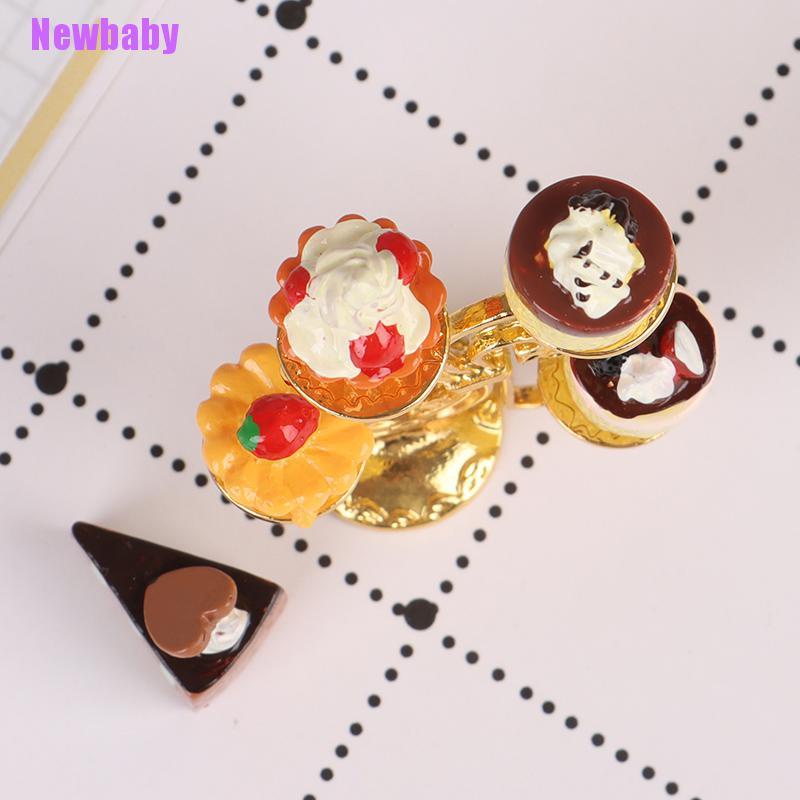 (Newbaby) Miniatur Stand Kue / Buah Skala 1: 12 Untuk Dekorasi Dapur Rumah Boneka Diy