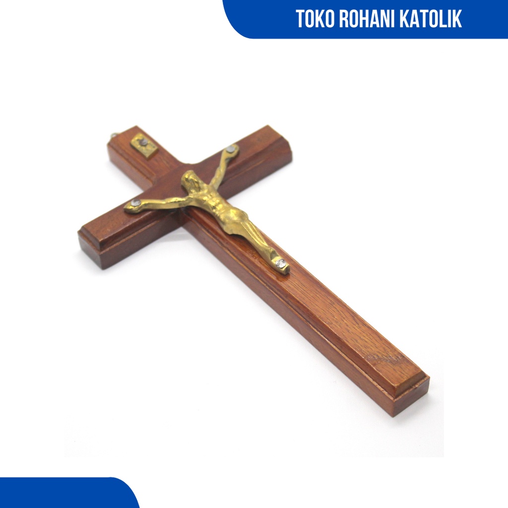 SALIB DINDING KATOLIK KORPUS KUNINGAN 15-40 CM/ SALIB GANTUNG KATOLIK / HIASAN DINDING KATOLIK / SALIB PATUNG YESUS
