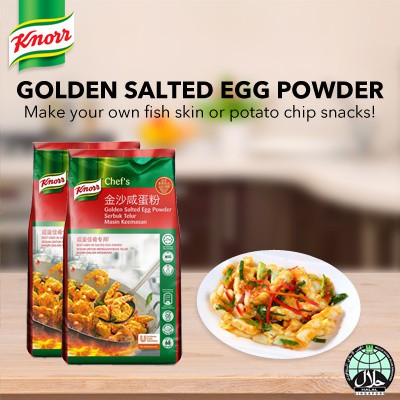 

Knorr Golden Salted Egg Powder / Bubuk Saus Telur Asin