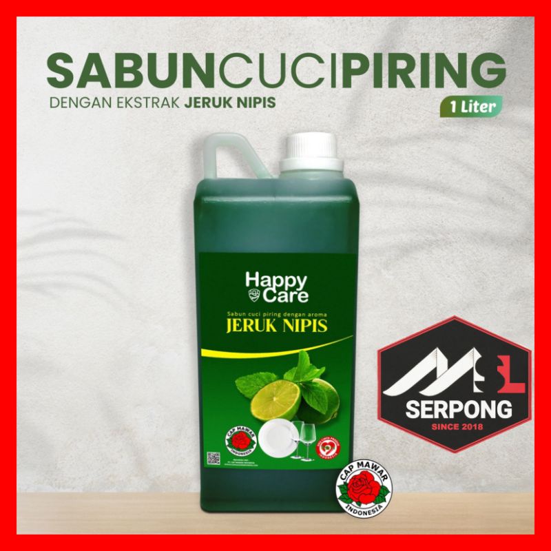 SABUN CUCI PIRING JERUK NIPIS 1 LITER HAPPY CARE / SABUN CUCI PIRING / JERUK NIPIS