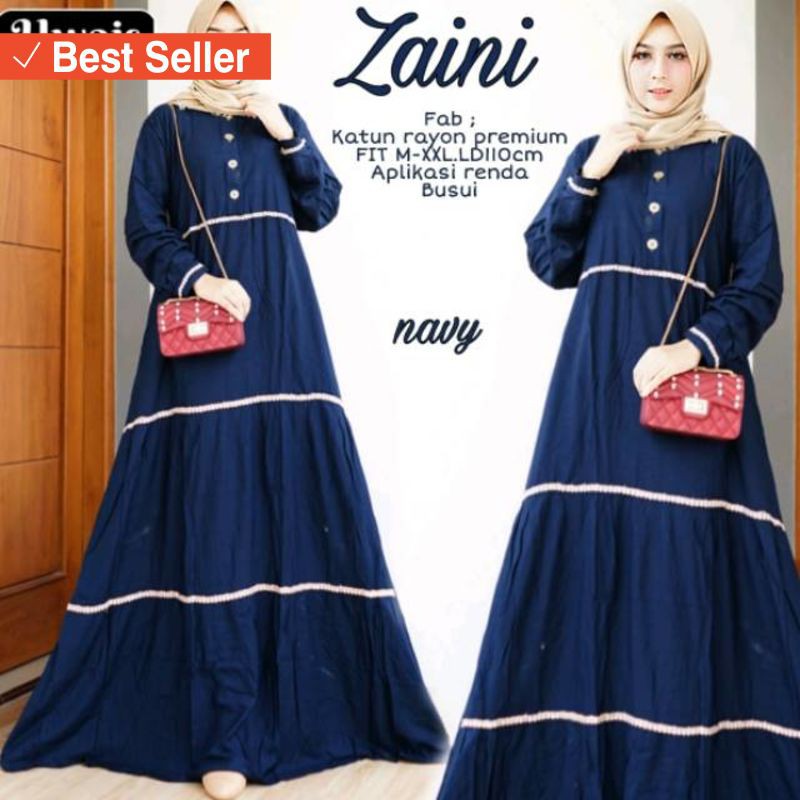 DRESS MAXI WANITA CANTIK ANGGUN RAPI HALUS MURAH / Zaini Maxy Ory by Uwais