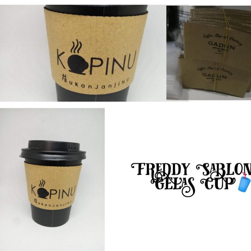 Slave paper cup 8oz sablon Custom Logo 1000pcs. Freddy sablon gelas cup