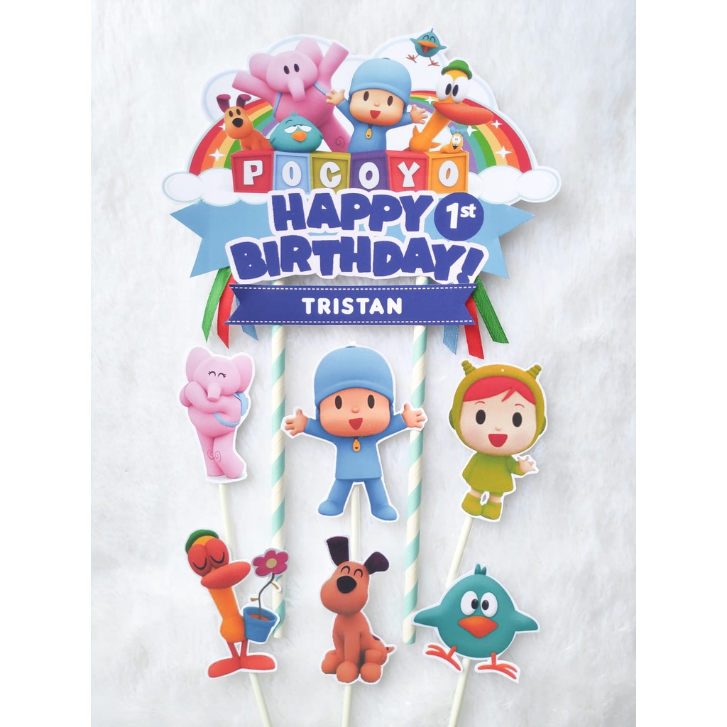Cake Topper Pocoyo / Topper kue Pocoyo / Hiasan kue Pocoyo / Pocoyo Topper