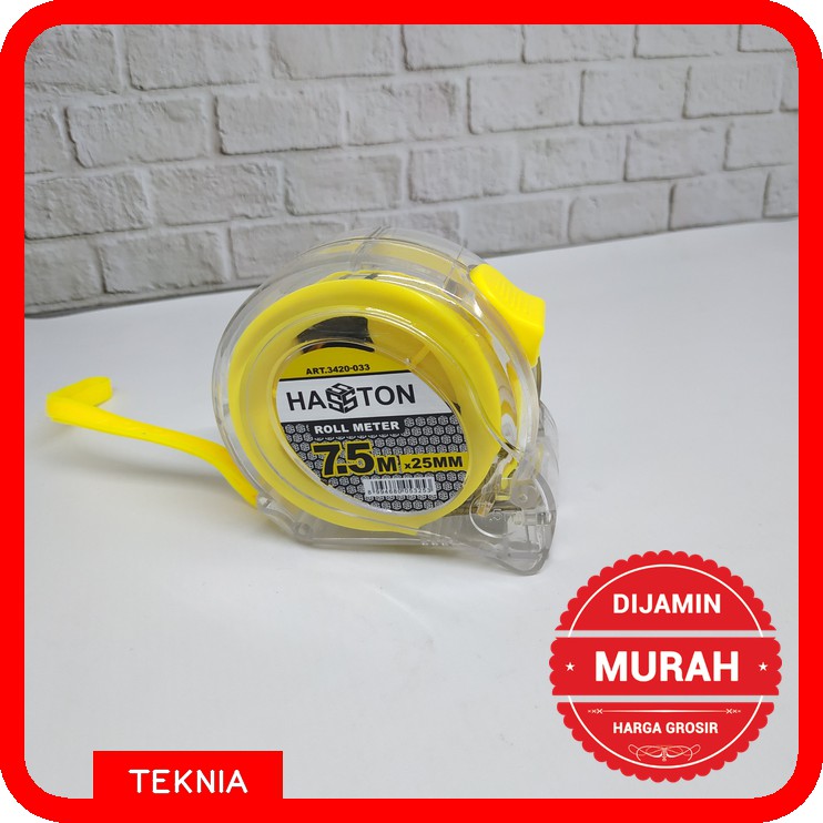 HASSTON PROHEX Rol Meter Transparan 7.5m x 25mm (Art.3420-033)