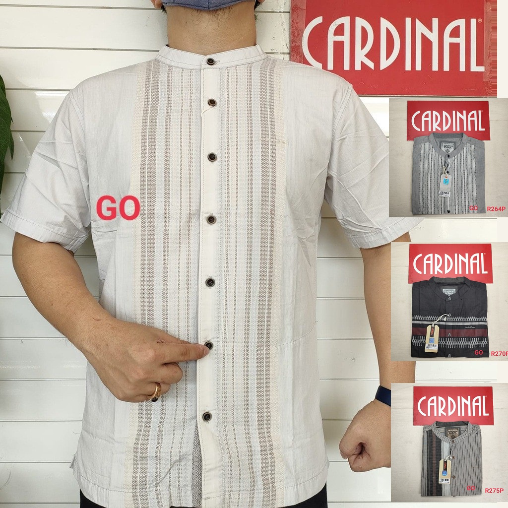 BB CARDINAL KEMEJA KOKO Taqwa Pakaian Pria Original Baju Muslim Salur Kekinian Lengan Pendek