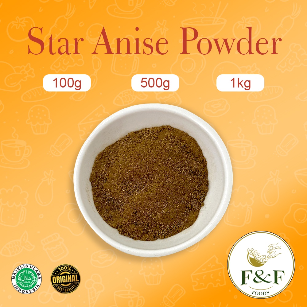 

Star Anise Powder - Bunga Lawang - Bubuk Bunga Lawang - Pekak Bubuk - Bubuk Pekak - Bumbu Dapur - Rempah - Star Anise