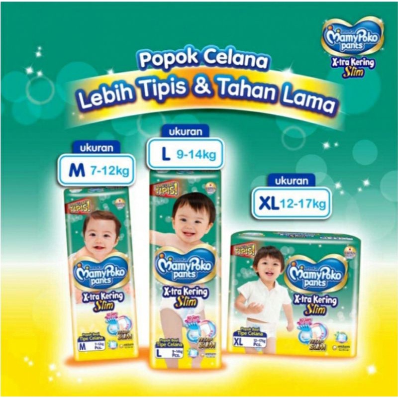 Mamypoko Pants Extra Kering Slim M30/L28/XL23