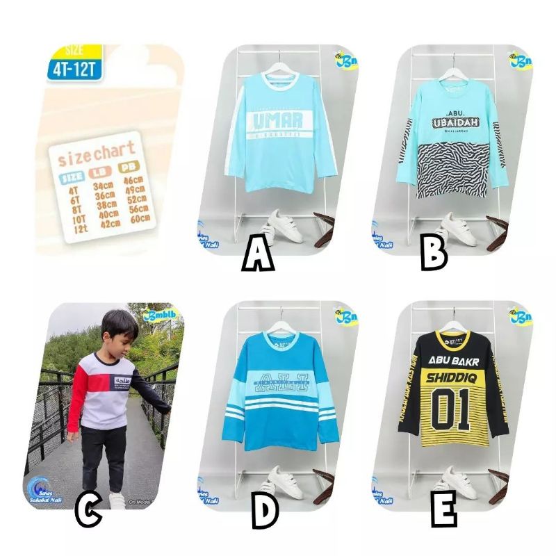 Longsleeve Sahabat Nabi Bumble Bee size 4-12T | Kaos Sahabat Nabi | Baju Anak Muslim