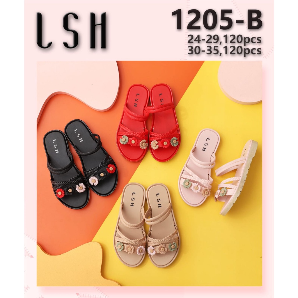 LSH 1205-F Sandal Jelly Grizella IMPORT anak motif bunga uk 24 - 29