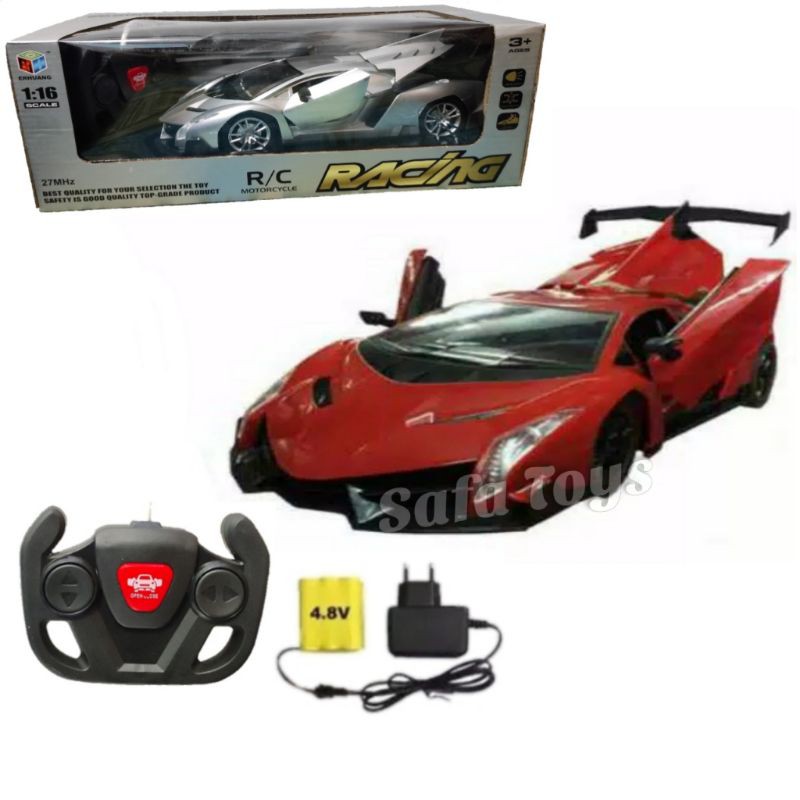 RC Mobil Lamborghini Veneno Buka Pintu Dari Remote Control Skala 1:16 /mainan anak mobil remote