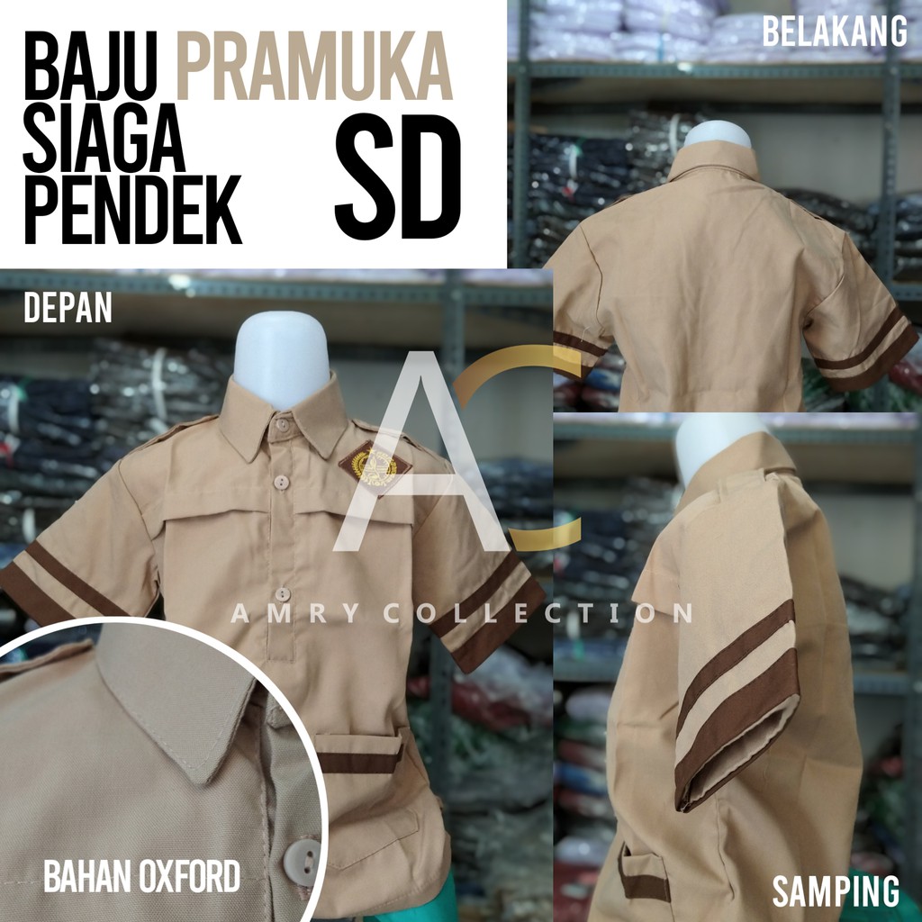 Baju Siaga Pendek SD Seragam sekolah Pramuka Siaga atasan GS