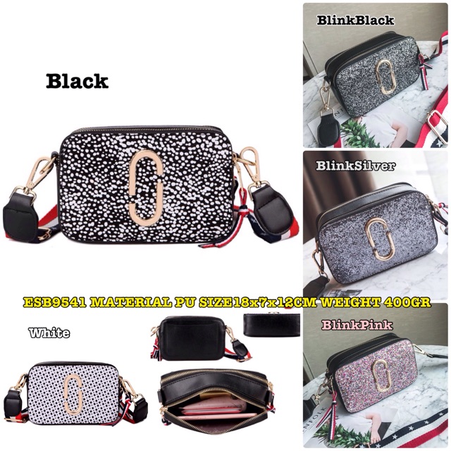3 Tas 1 Kg  ESB9541 Tas Import Selempang MJ SNAPSHOT Blink Motif Tas Wanita Tas Batam Tas Murah
