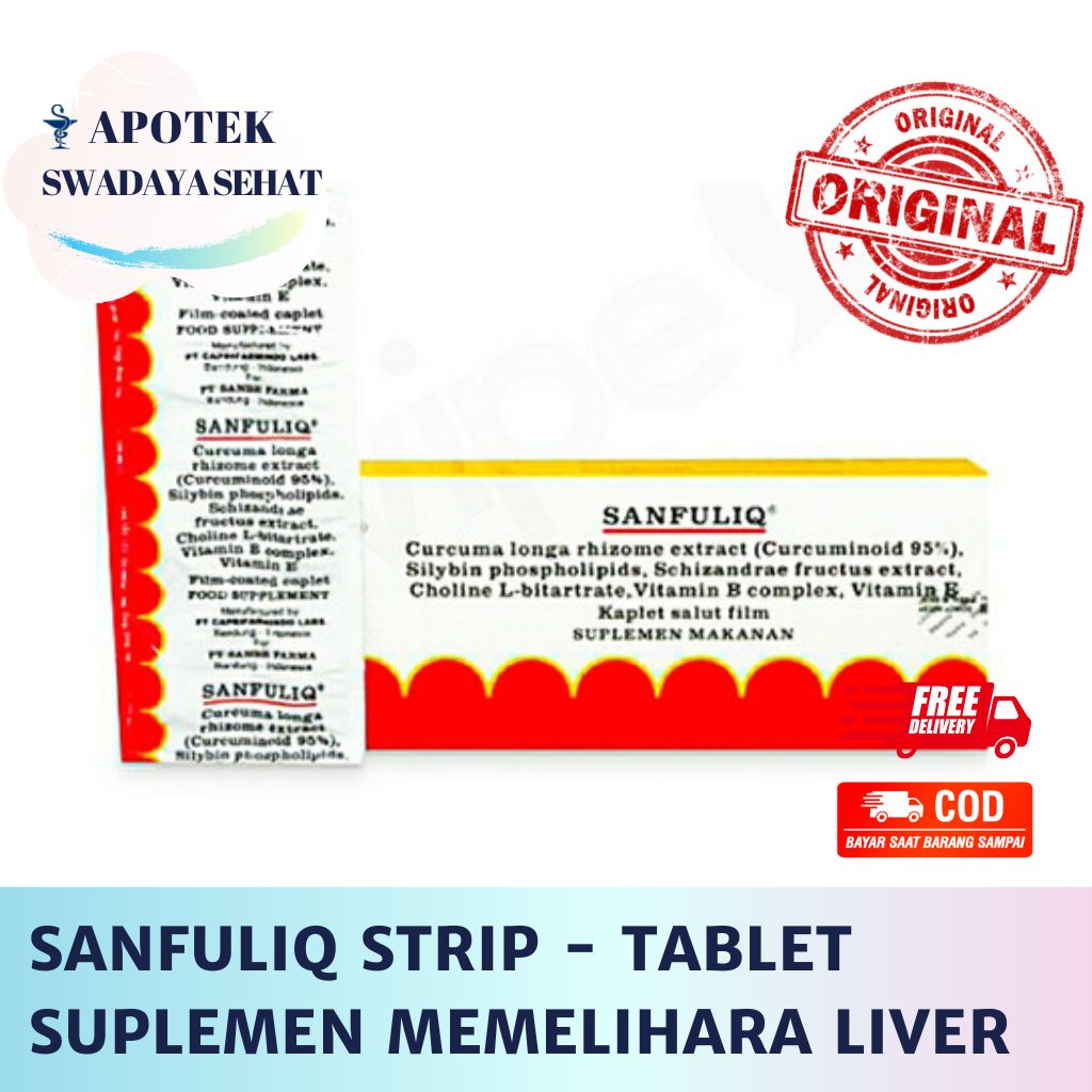 SANFULIQ FCC Strip Tablet - Suplemen Memelihara Liver Fungsi Hati Hepar