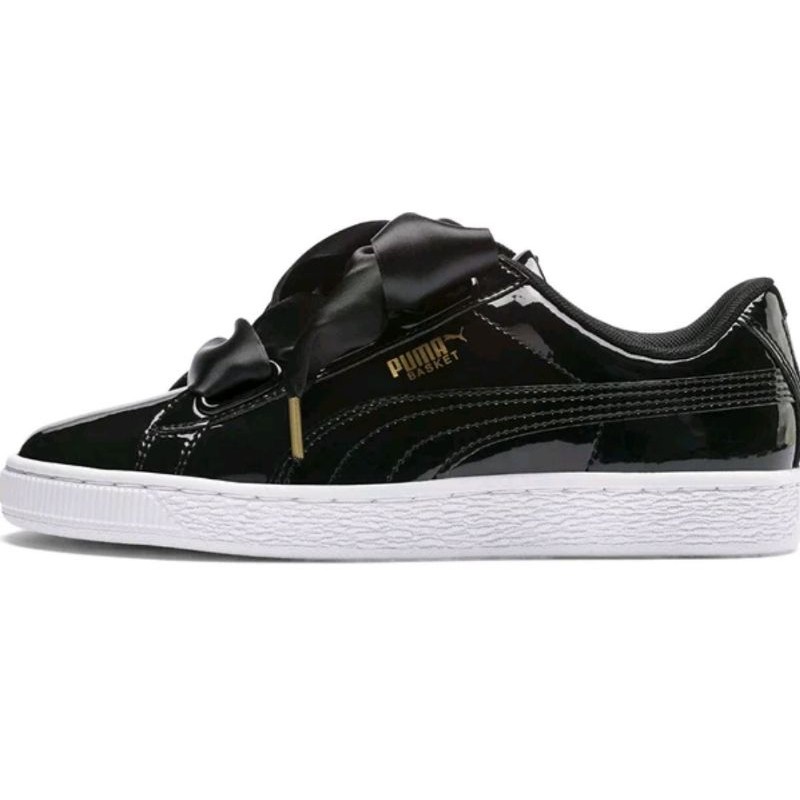 puma patent trainers black