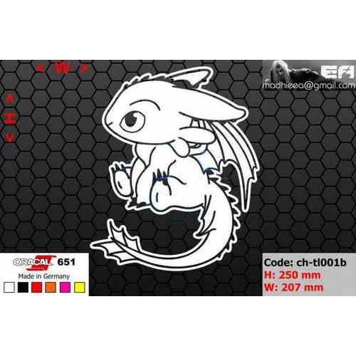 ea cutting sticker / decal    Code: ch-tl001b    ( toothless dragon )