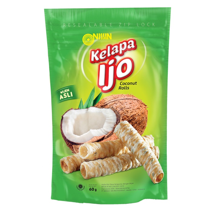 

54ekh Nissin Kelapa Ijo Rolls 60Gr 60J