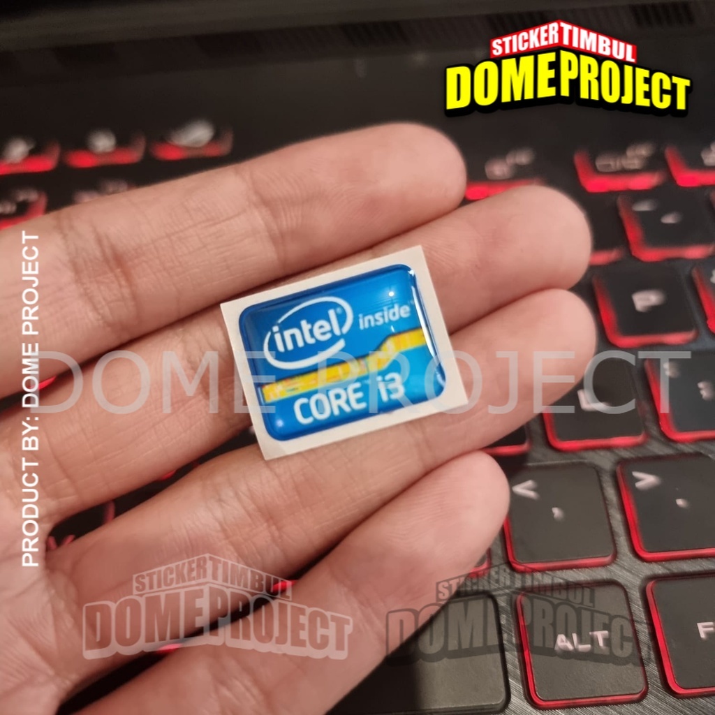 STIKER INTEL i3 GEN 2 EMBLEM STIKER RESIN LENTUR WATERPROOF SATUAN