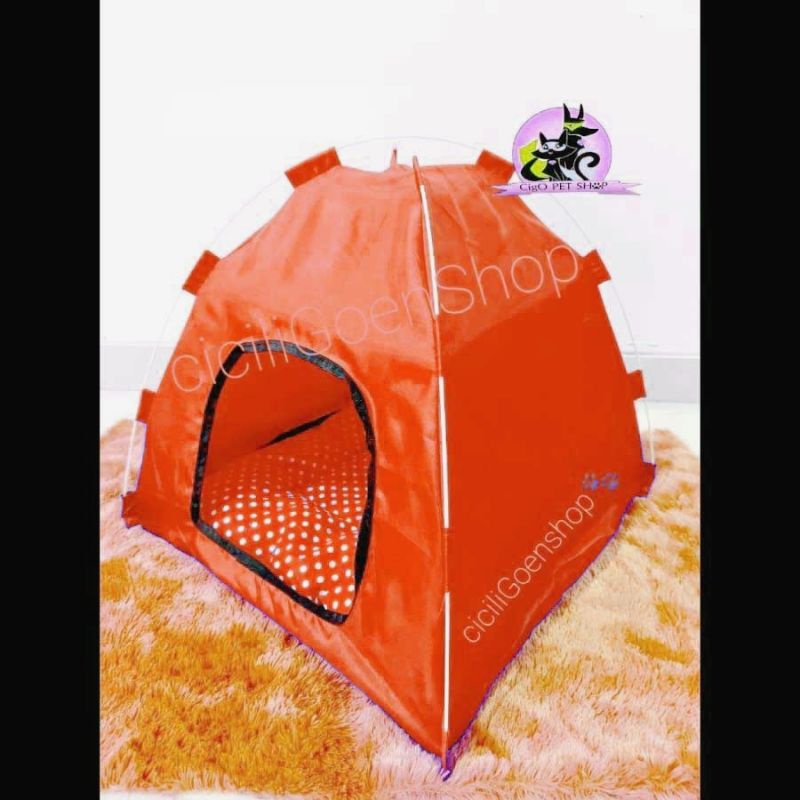 Tenda kitten Kucing anjing gratis Alas Copot Kasur pet tent portable praktis lipat