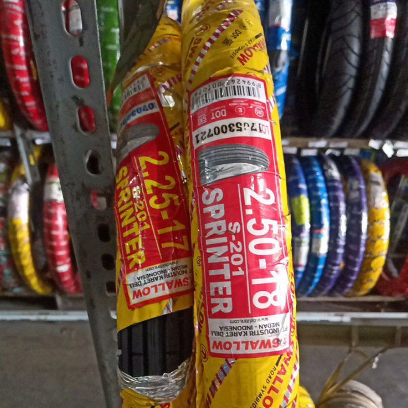 Paket Ban Swallow Sprinter 225 17 dan 250 18, ban salur garis lurus, ban klasik