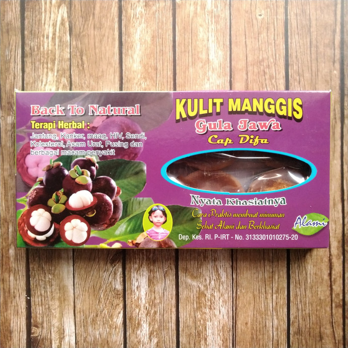 

Gula Merah Jawa Plus Kulit Manggis Alami (Dari Nira Kelapa / Tebu)