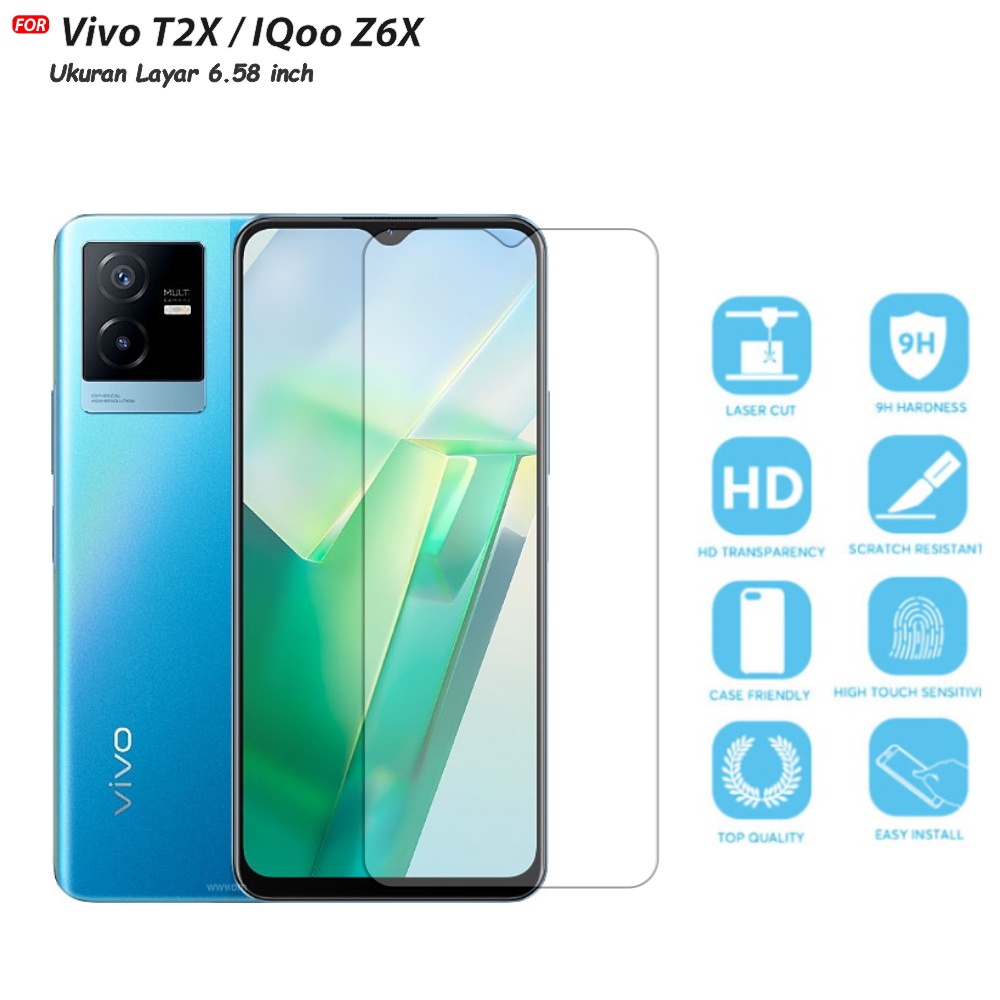 Tempered Glass IQoo Z6X Vivo T2X - Anti Gores Kaca Premium Quality