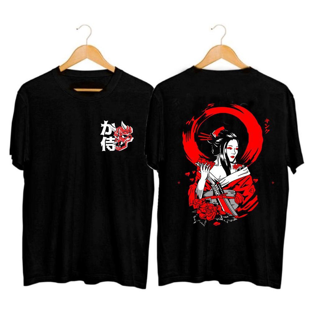 Kaos Distro Pria - T-Shirt Pria - Kaos Pria Geisha Samurai - 121