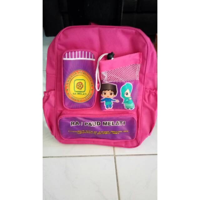 Tas sekolah custom nama sekolah