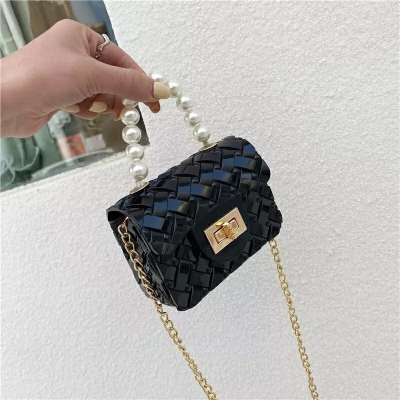 TAS IMPORT JAKARTA JELLY MUTIARA JELLY MINI ANYAM