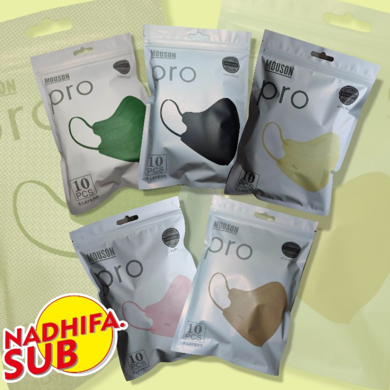 Masker Mouson Pro Warna Isi 10pcs/pack Ziplock